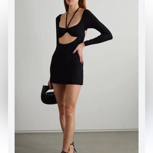 Stylish Black Cut-Out Mini Dress